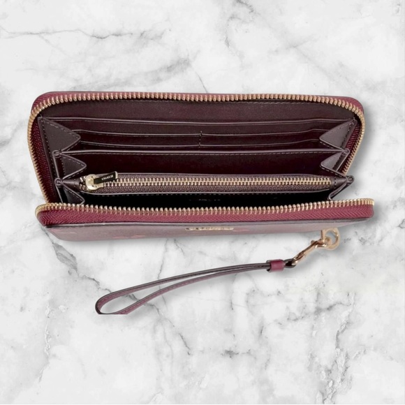 Coach. Holiday Bells Long Zip Around Wallet NWT $298 Retail Limited Edition - Picture 5 of 12